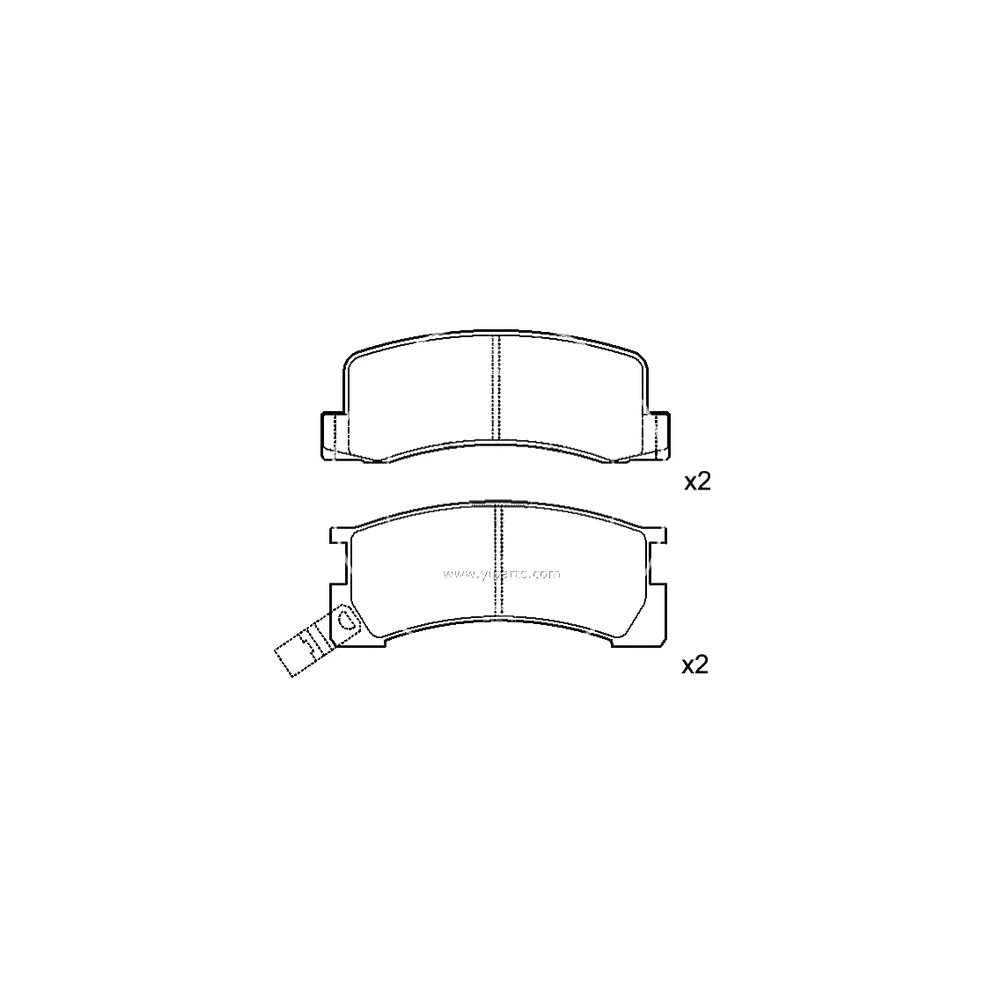 TOYOTA 04465-14140 Rear Axle Disc Brake Pad