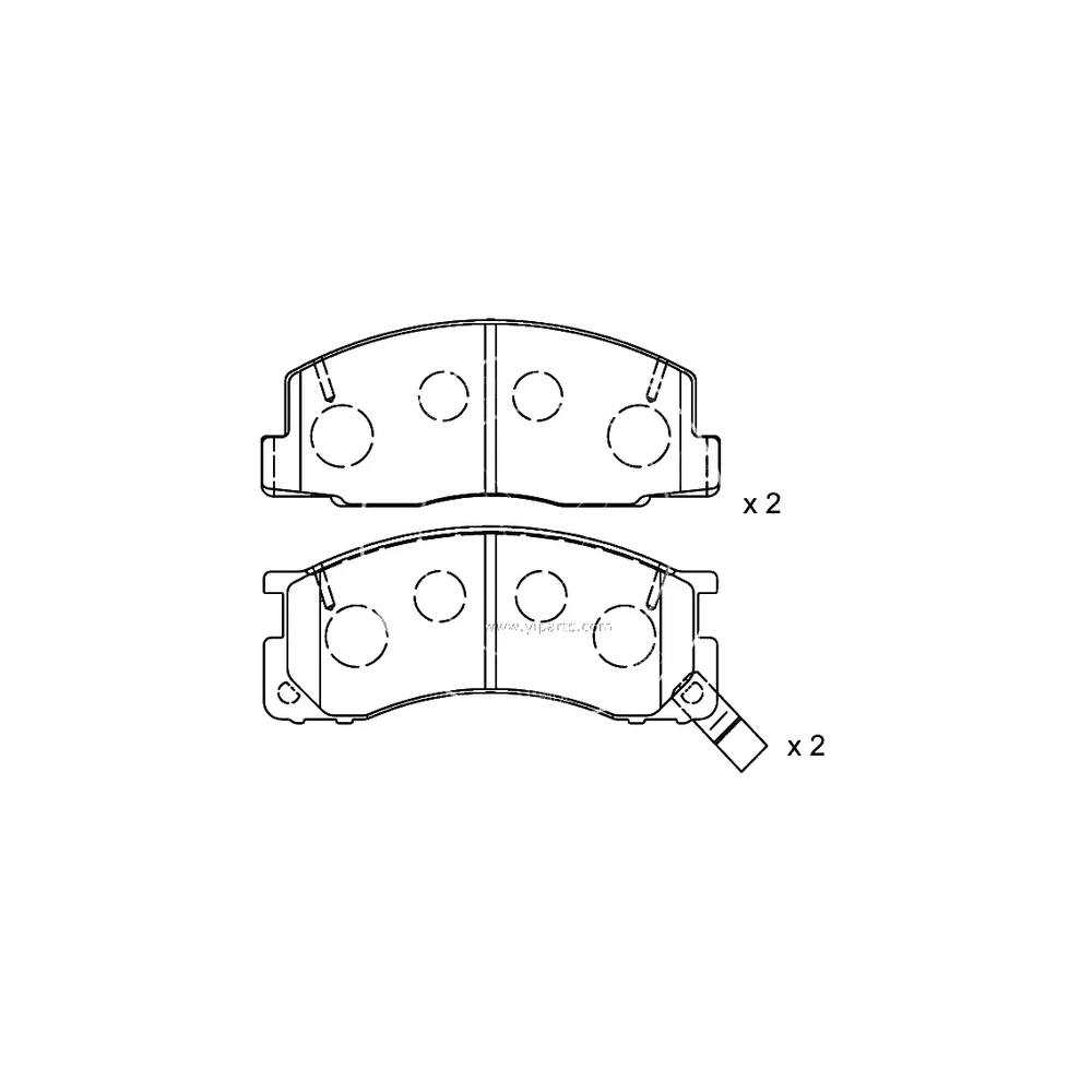 TOYOTA 04465-28040 Front Axle Disc Brake Pad