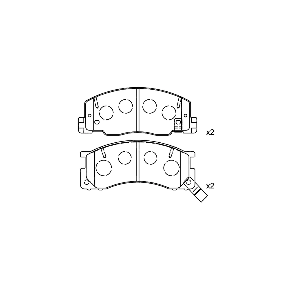 DAIHATSU TOYOTA 04465-28360 Front Axle Disc Brake Pad