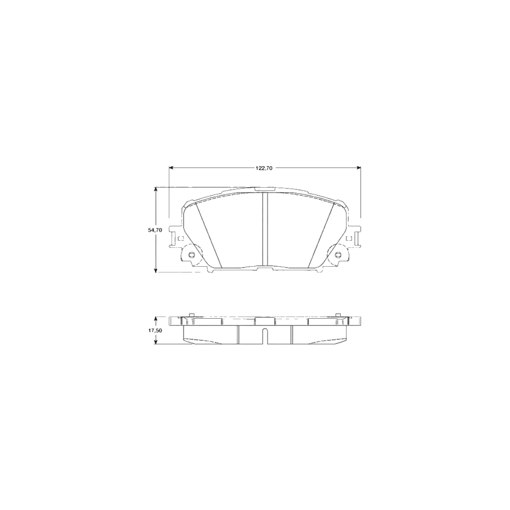 TOYOTA 04465-52270 Front Axle Disc Brake Pad