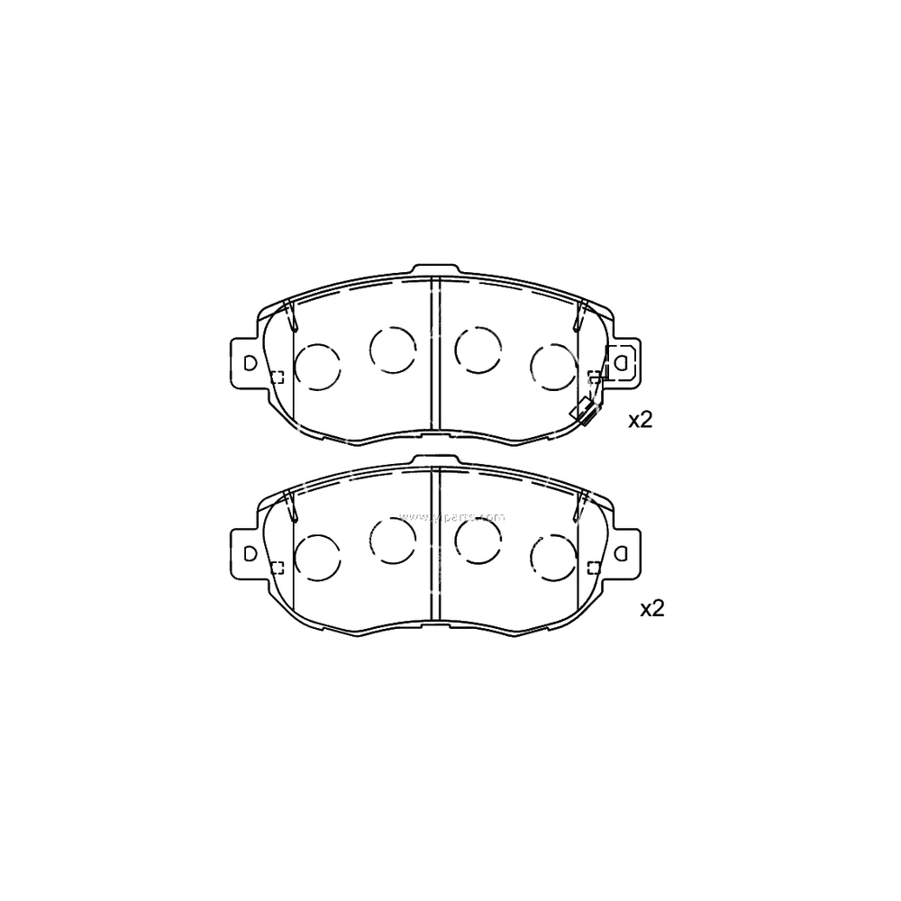 LEXUS TOYOTA 04465-53010 Front Axle Disc Brake Pad