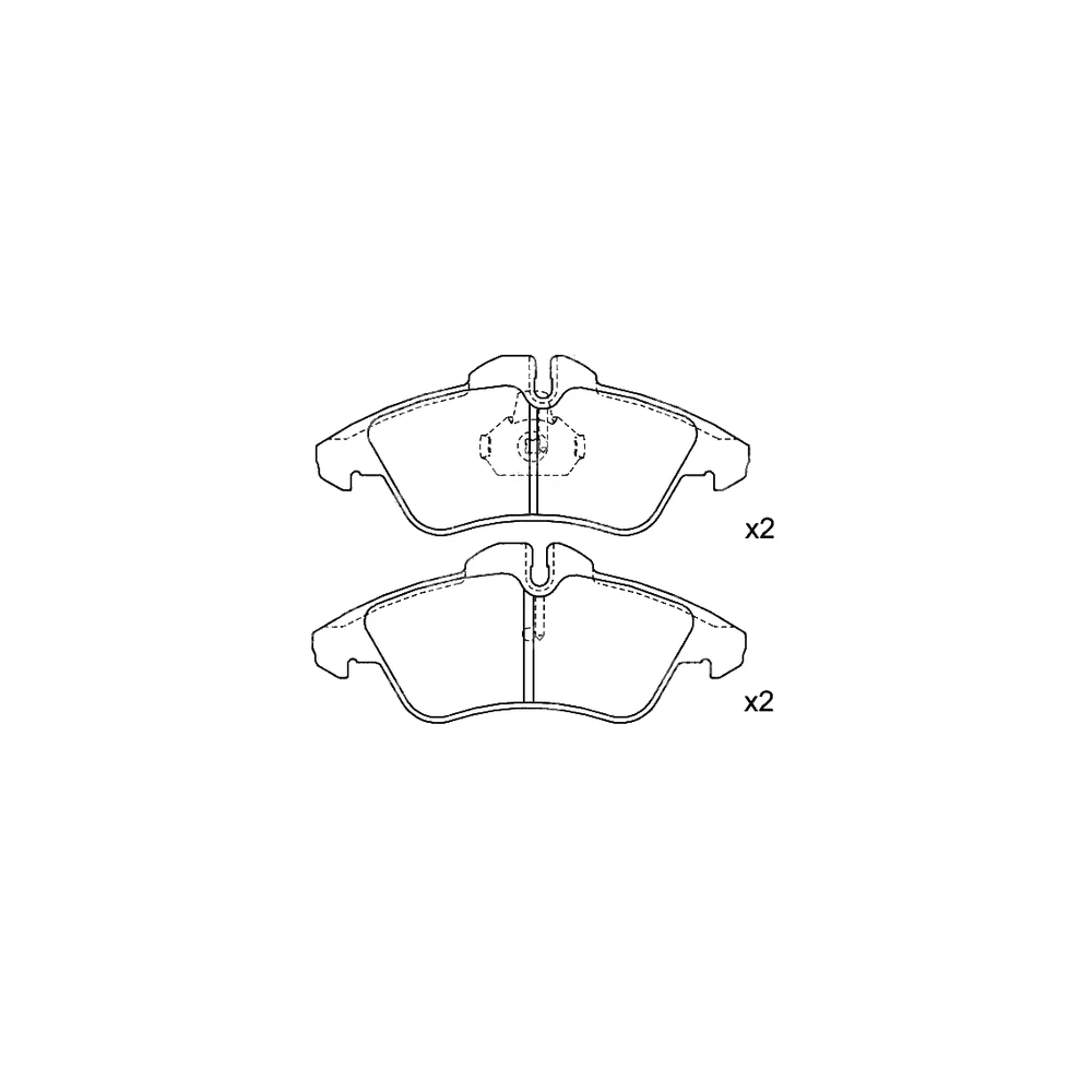 DODGE MERCEDES BENZ VOLKSWAGEN 2D0 698 151 Front Axle Disc Brake Pad