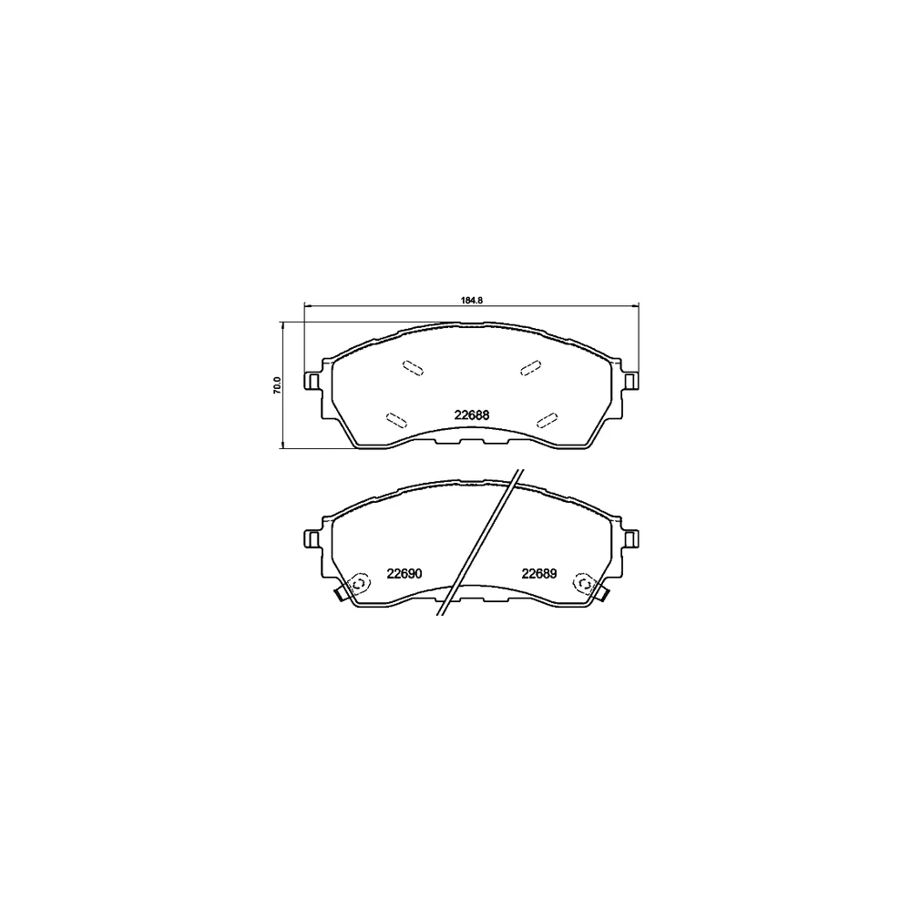 FORD USA MAZDA 3 401 278 Front Axle Disc Brake Pad