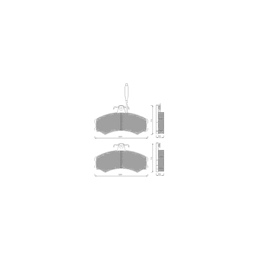 CITROEN PEUGEOT 4251.54 Front Axle Disc Brake Pad