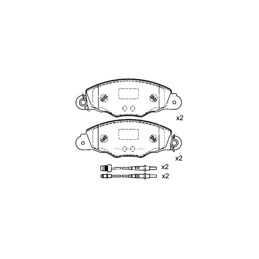 PEUGEOT 4251.84 Front Axle Disc Brake Pad