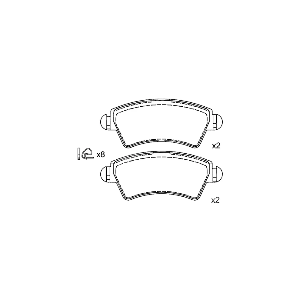 CITROEN PEUGEOT 4252.03 Front Axle Disc Brake Pad