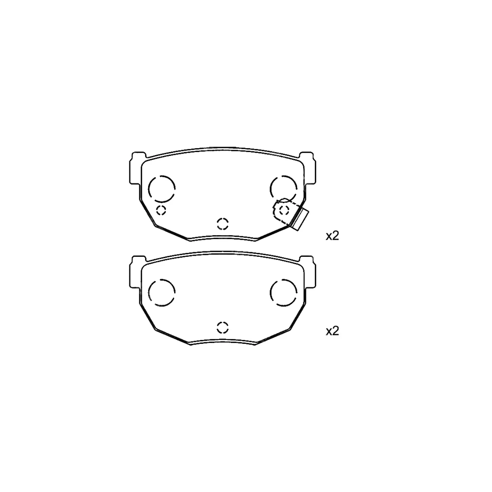 NISSAN 44060-01P90 Rear Axle Disc Brake Pad