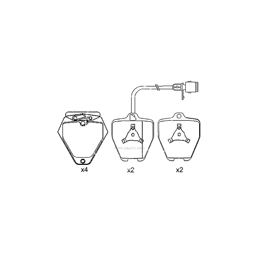 AUDI 4D0 615 115 Front Axle Disc Brake Pad