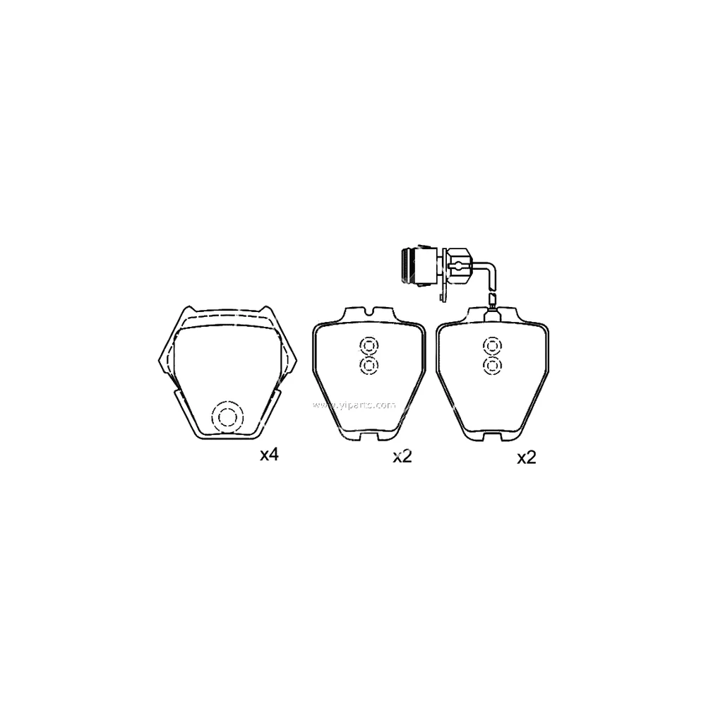 AUDI 4D0 698 151 K Front Axle Disc Brake Pad