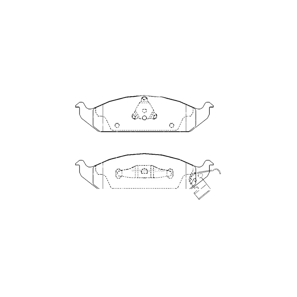 CHRYSLER DODGE PLYMOUTH 4 728 240 Front Axle Disc Brake Pad