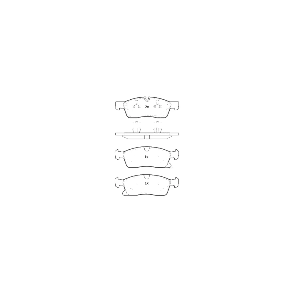 CHRYSLER DODGE 4 882 106 Front Axle Disc Brake Pad
