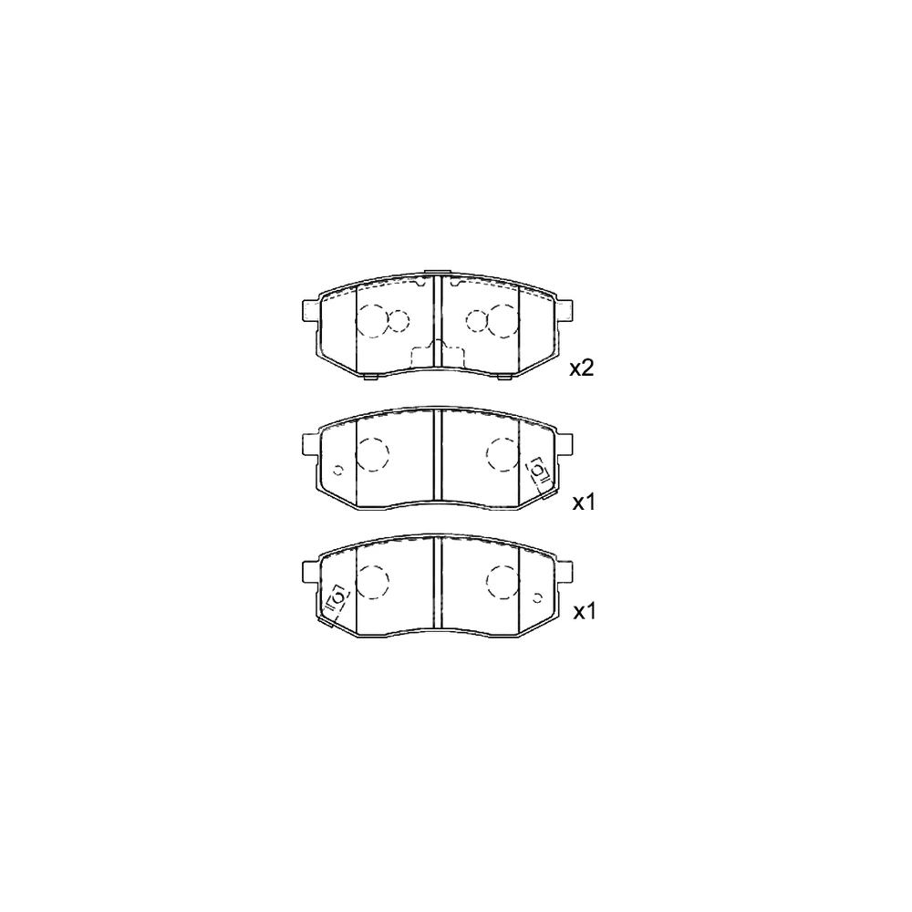 HYUNDAI KIA MITSUBISHI 53302-M2A01 Rear Axle Disc Brake Pad