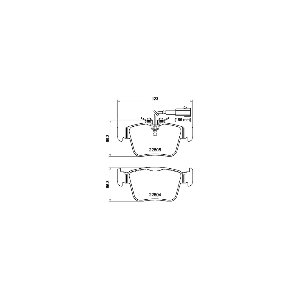 MASERATI 673004626 Rear Axle Disc Brake Pad