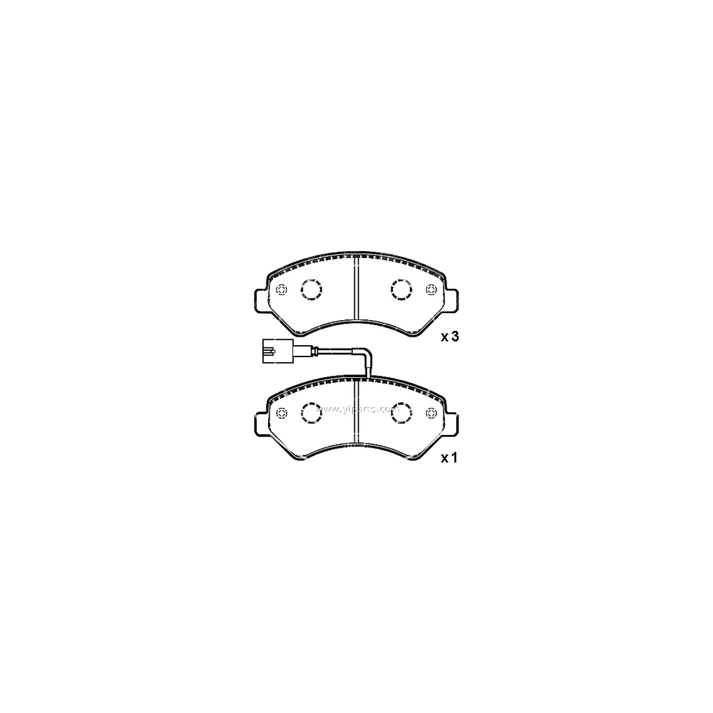 FIAT 77367093 Front Axle Disc Brake Pad