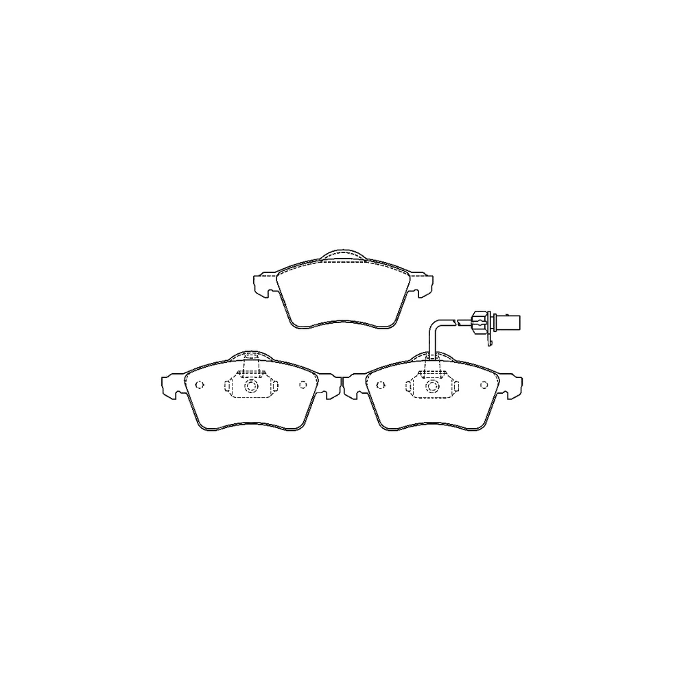 VOLKSWAGEN 7D0 698 151 F Front Axle Disc Brake Pad