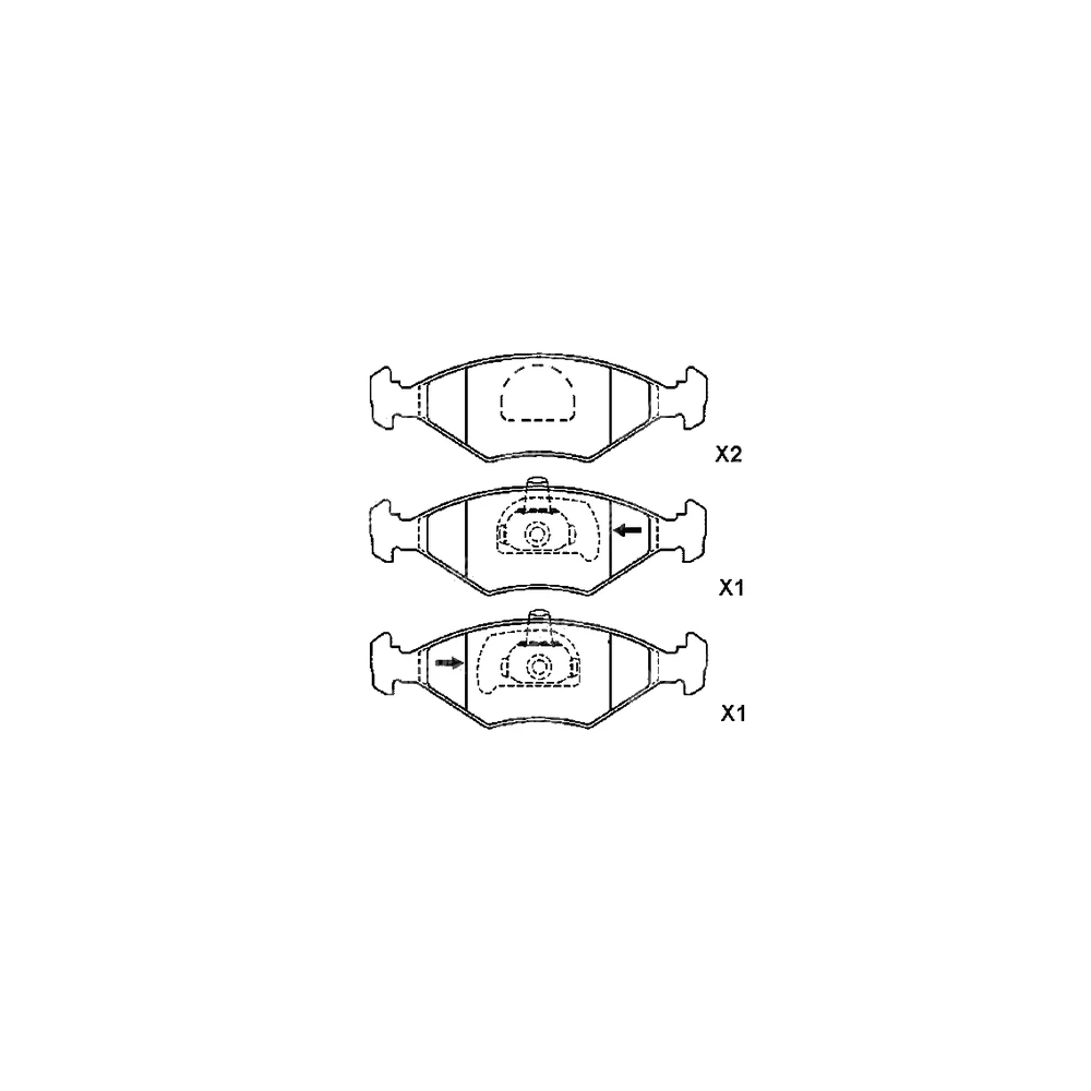 FIAT 7 078 947 Front Axle Disc Brake Pad