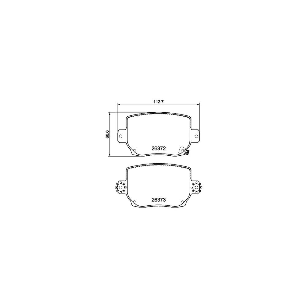 TESLA 800824600C Rear Axle Disc Brake Pad