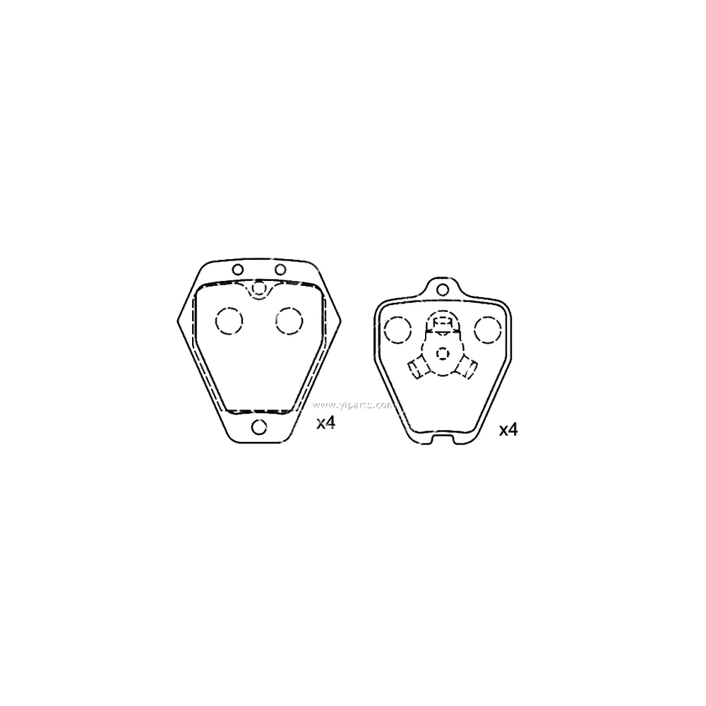 AUDI 8D0 698 151 B Front Axle Disc Brake Pad