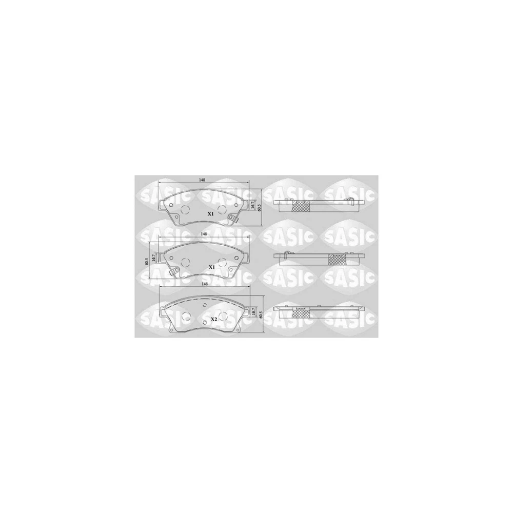BUICK (SGM) HOLDEN PONTIAC VAUXHALL 92155977 Front Axle Disc Brake Pad