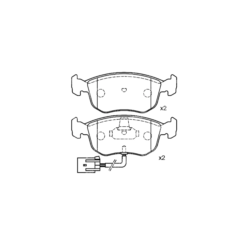FORD 93BB-2K021-DC Front Axle Disc Brake Pad