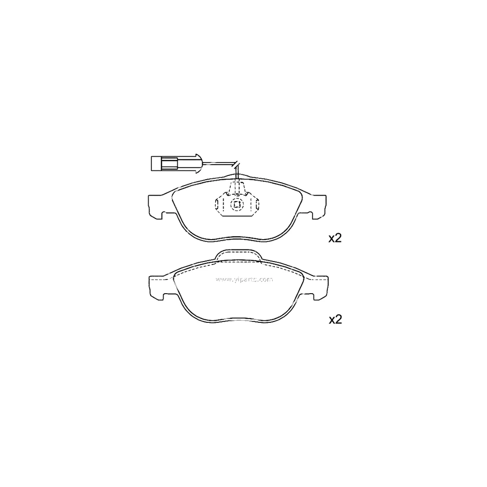 ALFA ROMEO LANCIA 9951226 Front Axle Disc Brake Pad
