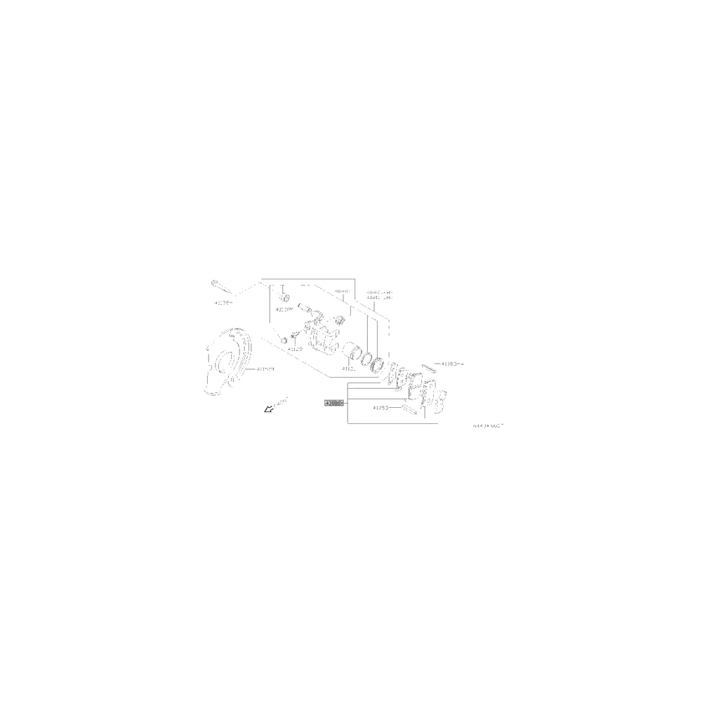 NISSAN AY040-NS019 Front Axle Disc Brake Pad