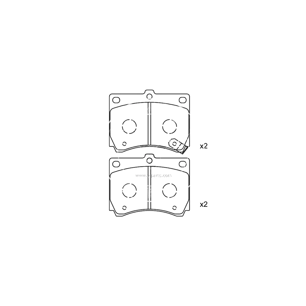MAZDA FORD F1CZ-2001B Front Axle Disc Brake Pad
