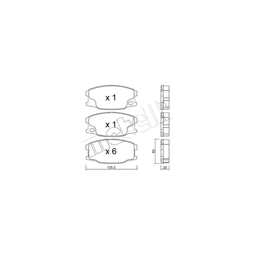 MITSUBISHI MC894601 Front Axle Disc Brake Pad